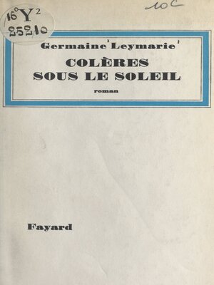 cover image of Colères sous le soleil
